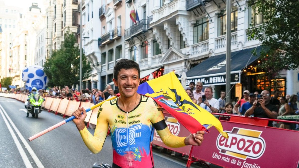 Richard Carapaz figuraba entre los favoritos en el Mundial de Ciclismo.