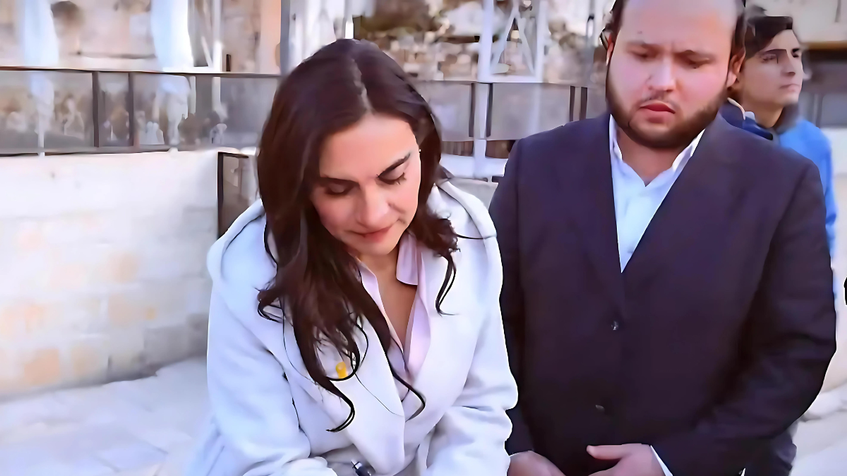 Captura de un video de Verónica Abad en Israel.