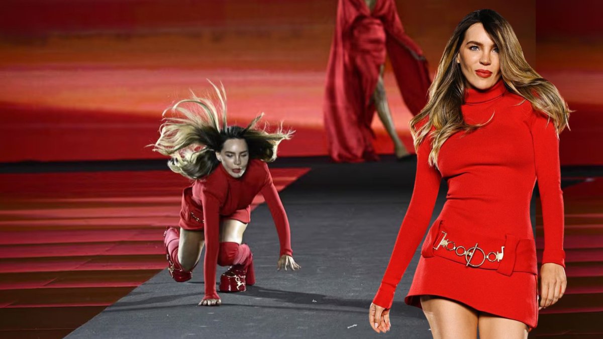 Belinda a su paso por la pasarela del desfile L'Oréal.