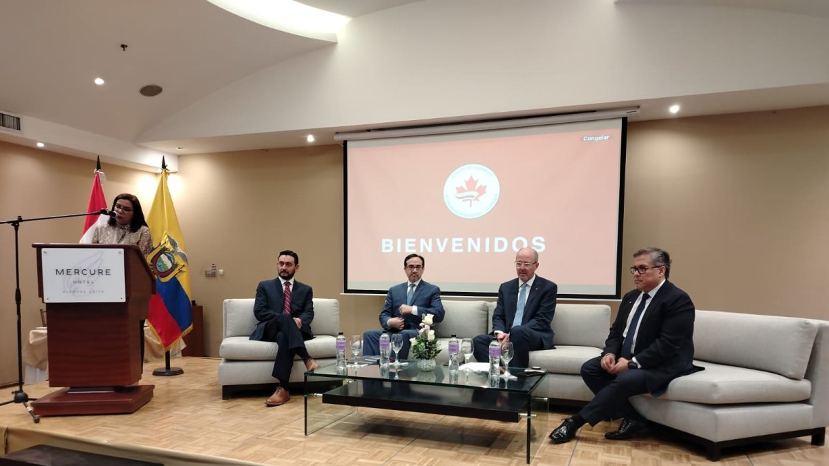 Un encuentro organizado por la Cámara de Comercio Ecuatoriano Canadiense-Guayaquil, en el hotel Mercure Alameda, en Quito.