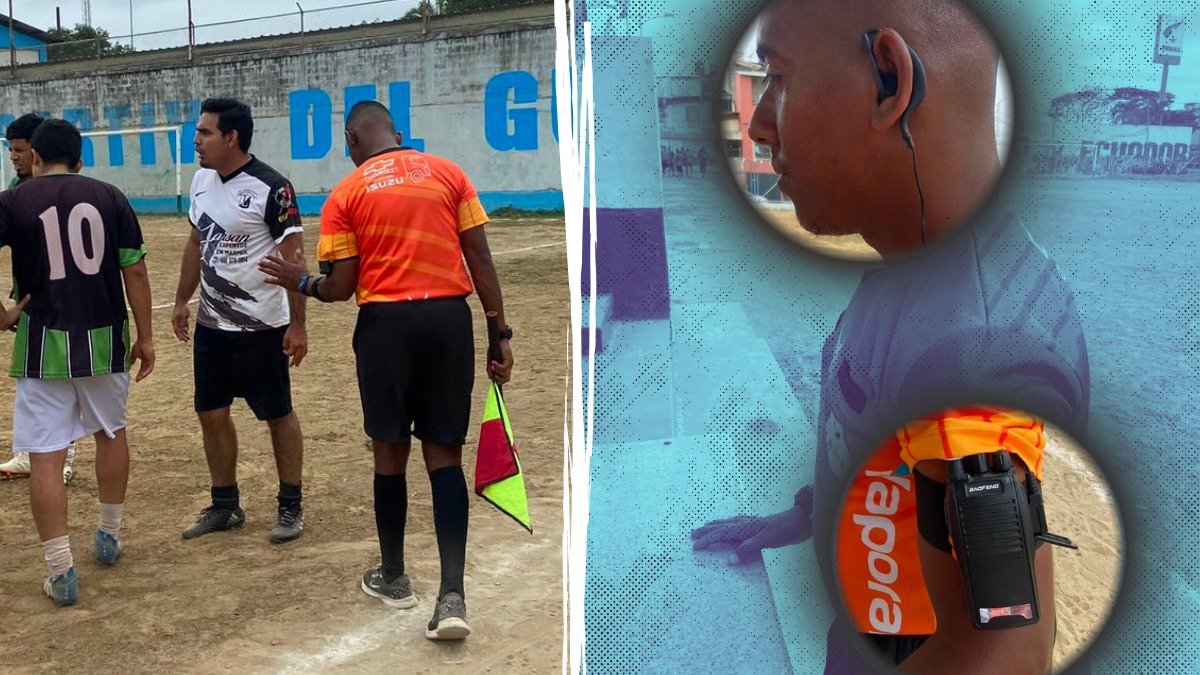 Árbitros con tecnología en el torneo barrial de la liga Félix Calle.