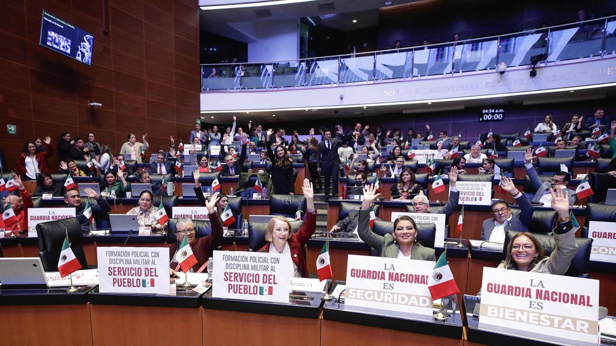 El Senado de la República de una sesión ordinaria en Ciudad de México (México).