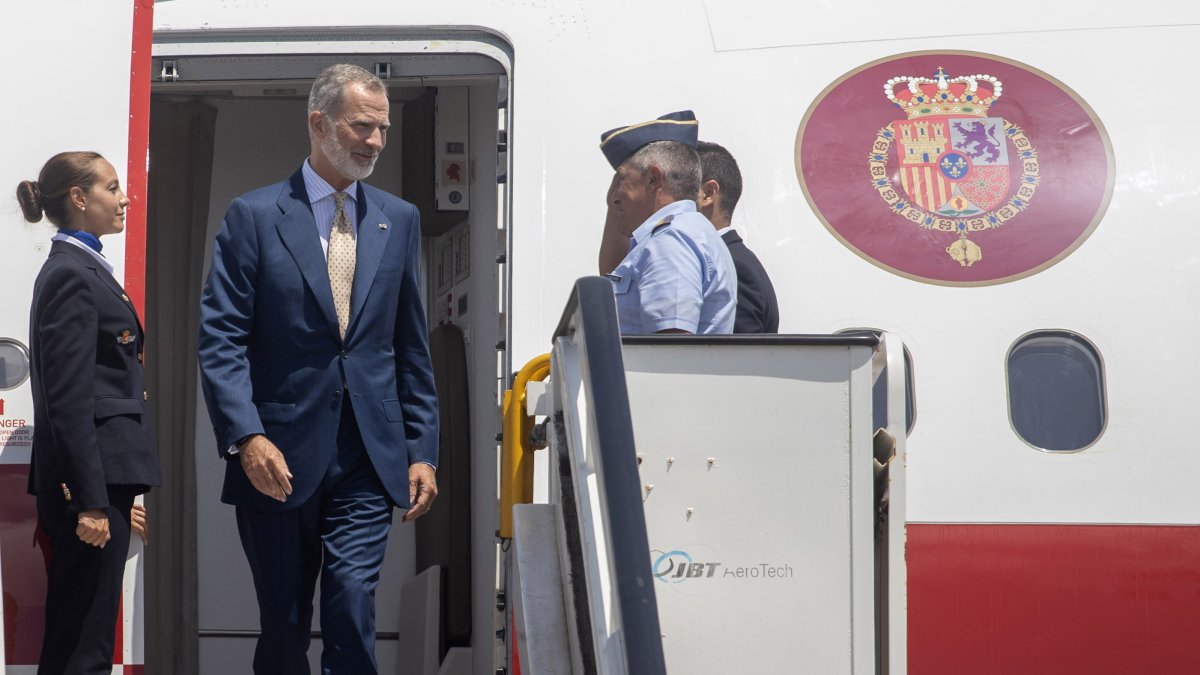 Santo Domingo. El rey Felipe VI a su llegada a la investidura del presidente de la República Dominicana.