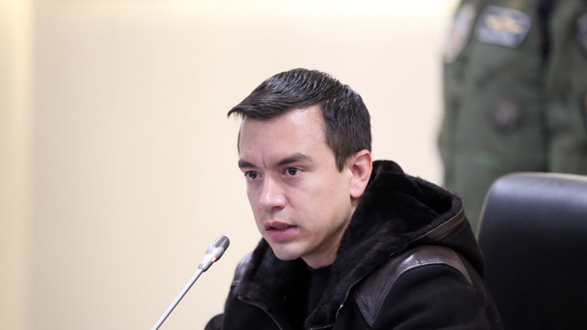 Daniel Noboa lideró la reunión del COE Nacional.