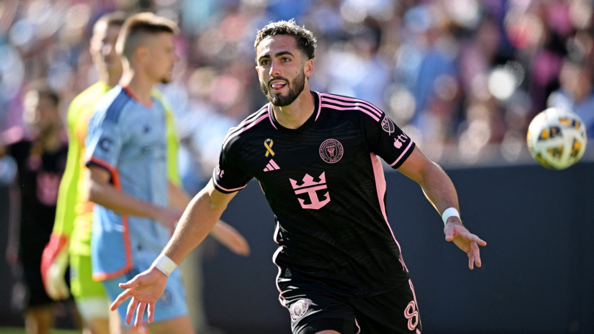 Leonardo Campana en la celebración de gol en uno de los tantos con Inter Miami