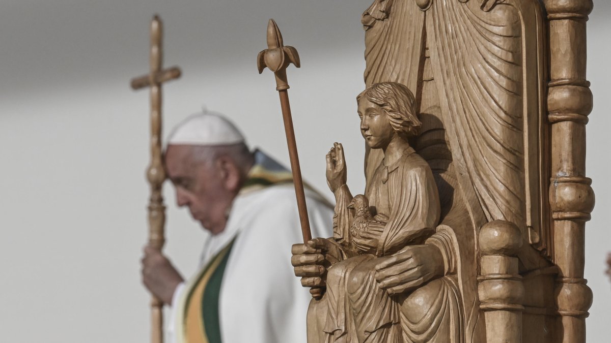 El Papa Francisco durante su visita a Bélgica