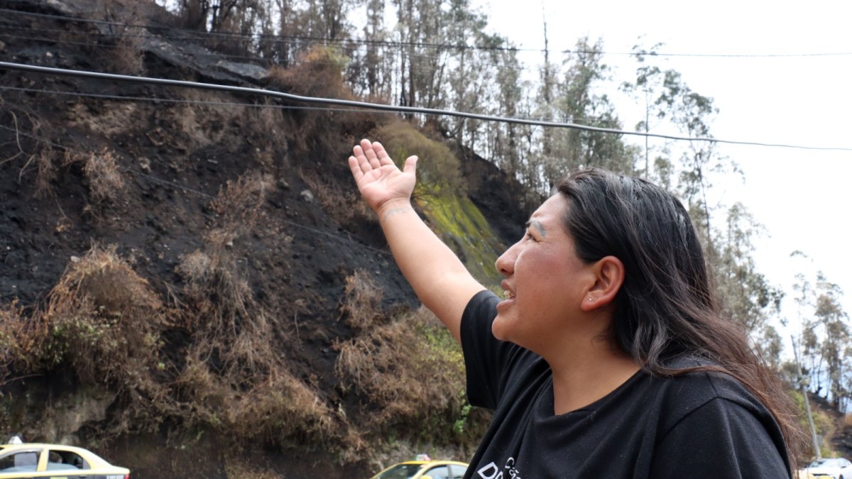Bolaños. Para los vecinos en este sector los árboles quemados y rocas ponen en riesgo al sector y a conductores de la av. Interoceánica