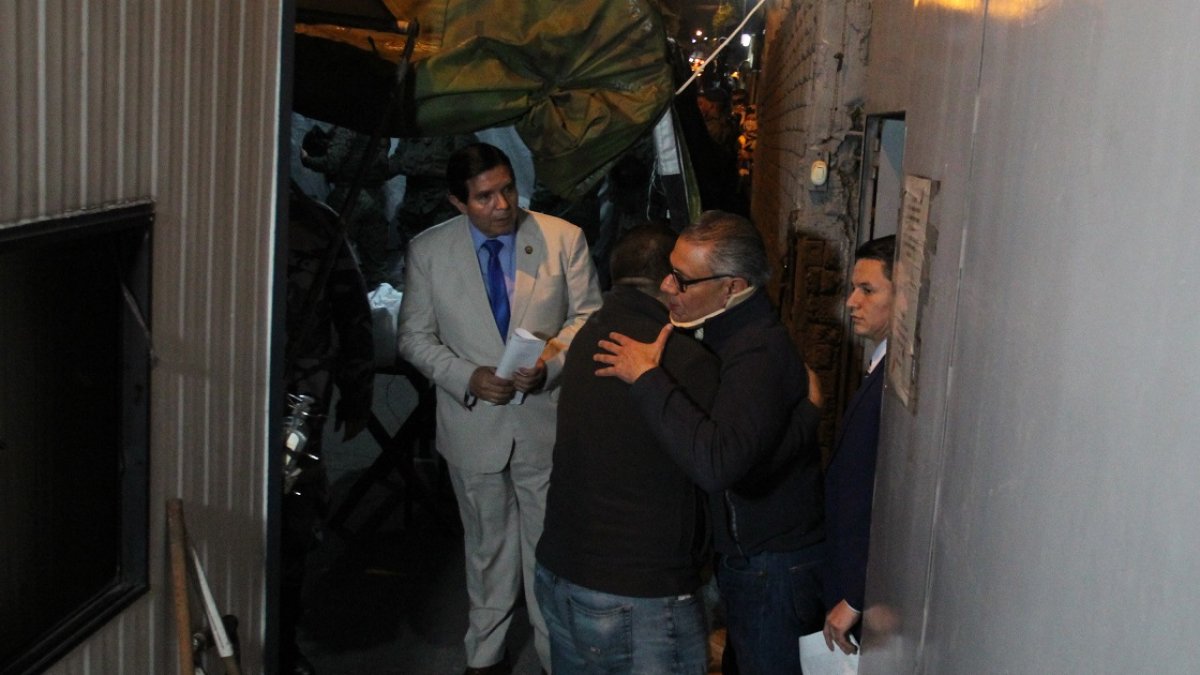 El exvicepresidente de la República, Jorge Glas, cuando fue liberado de prisión en el 2022 tras una resolución emitida por el juez Emerson Curipallo.