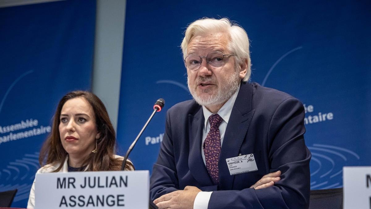 El fundador de WikiLeaks, Julian Assange, en Estrasburgo.