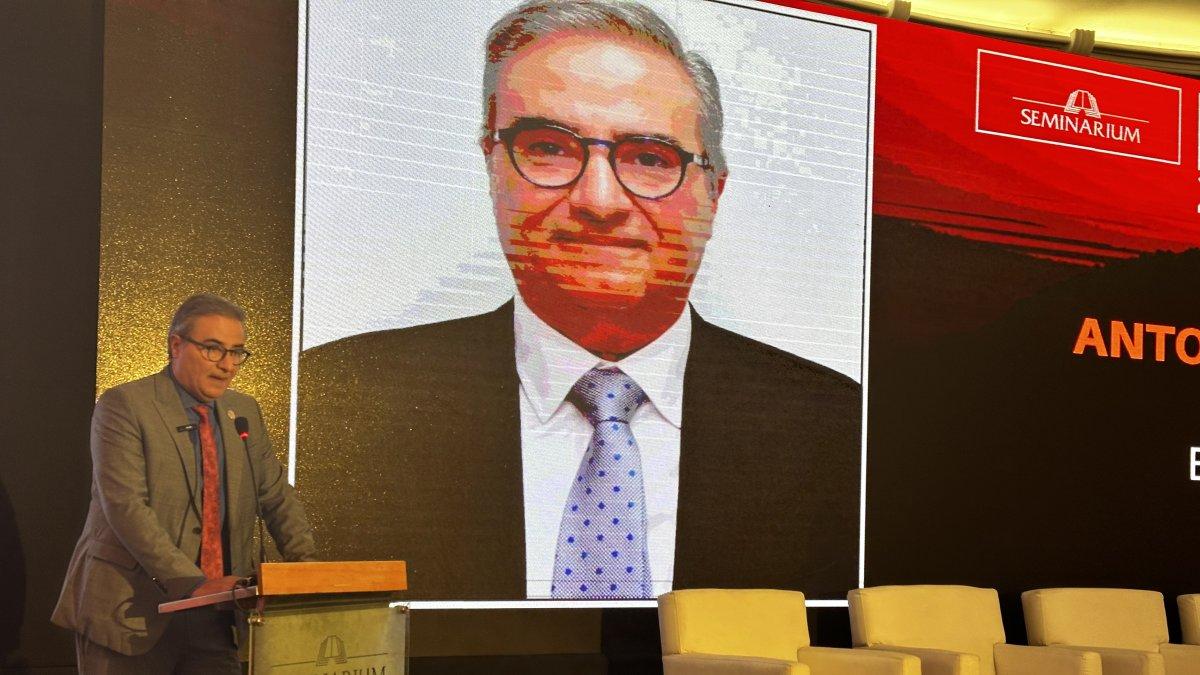 El ministro de Energía, Antonio Goncalves, en su ponencia en Enaep 2024, este 2 de octubre.