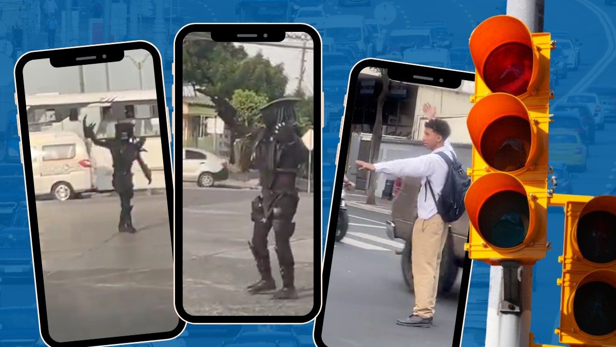Varios videos de ciudadanos controlando el tránsito en Guayaquil se viralizaron esta semana.