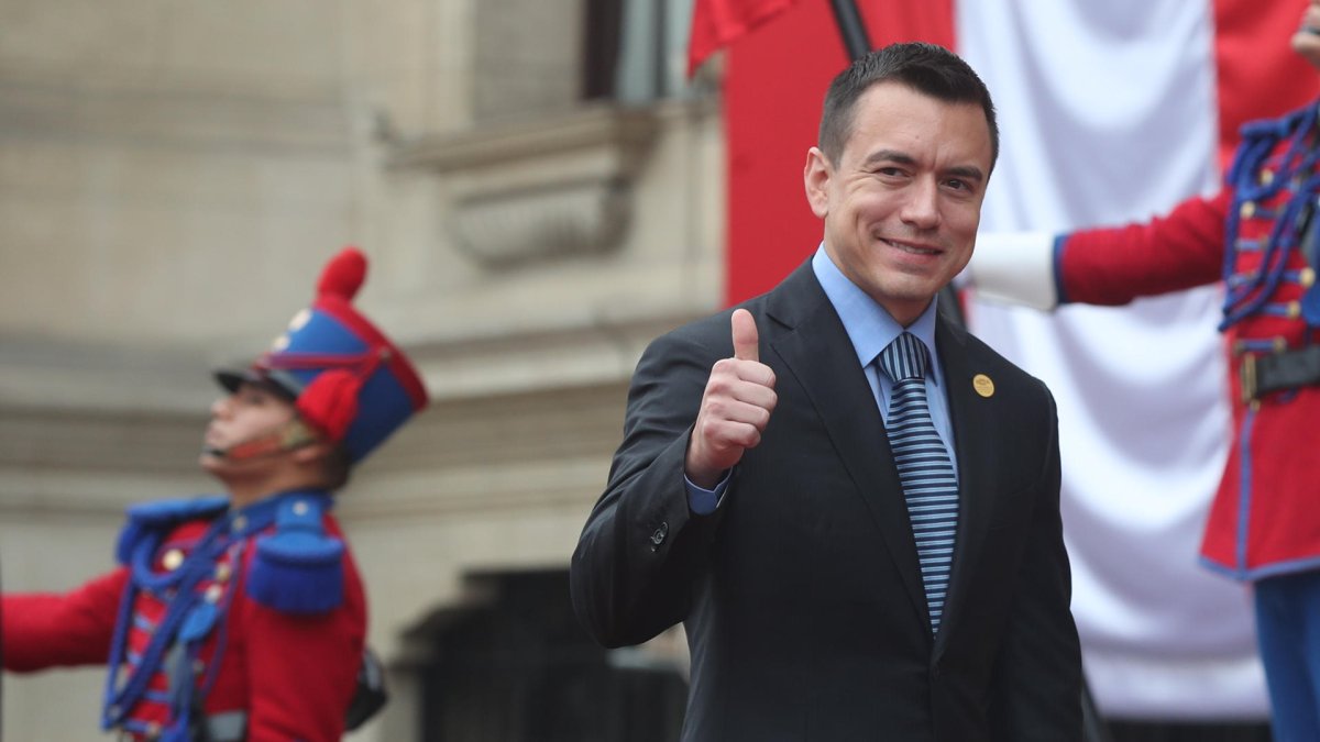 Fotografía de archivo del 04 de julio de 2024 del presidente de Ecuador, Daniel Noboa.
