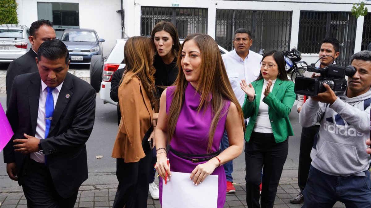 Lucía Jaramillo llegó al Tribunal Contencioso Electoral este 8 de octubre de 2024.