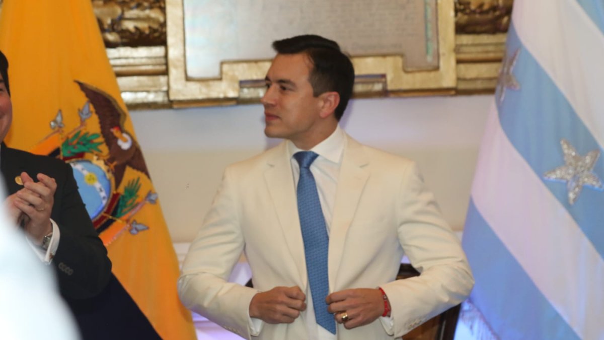 Daniel Noboa en su discurso por los 204 años de Independencia de Guayaquil.