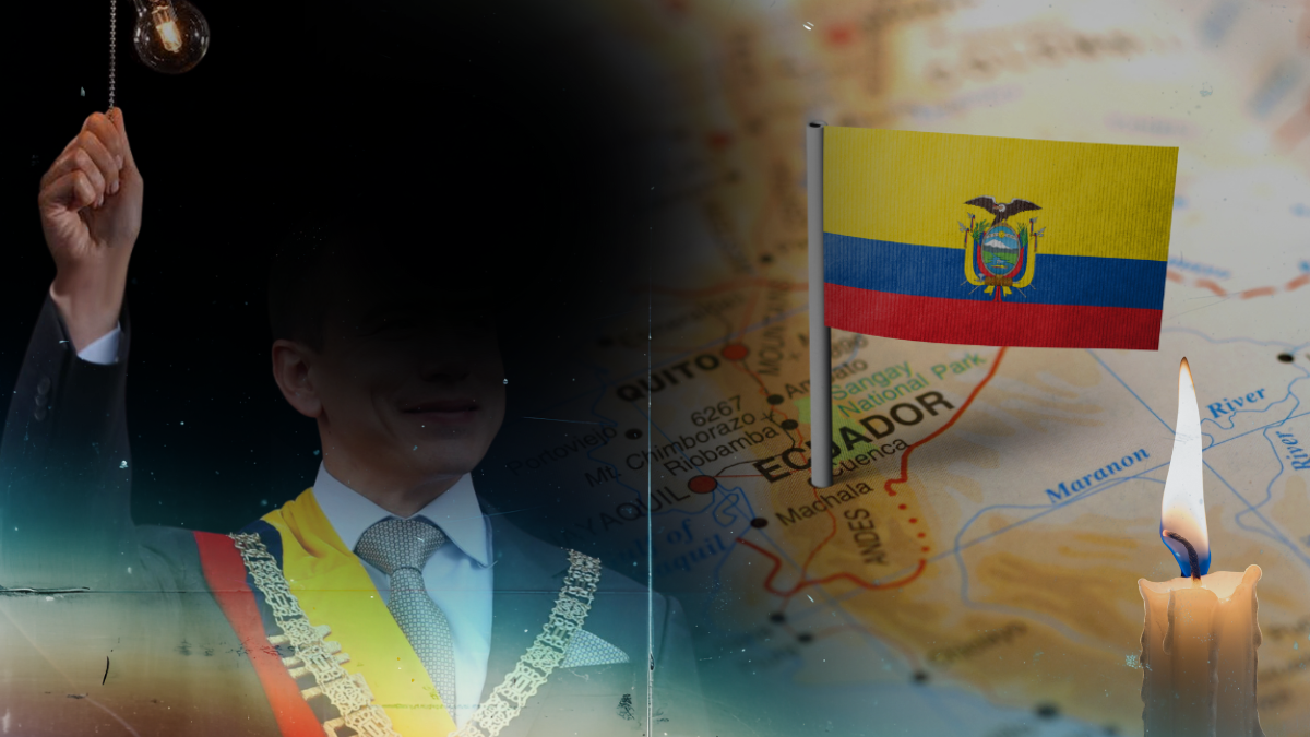 Ilustración para graficar este artículo relacionado con la crisis energética que trata de sortear el presidente Daniel Noboa.