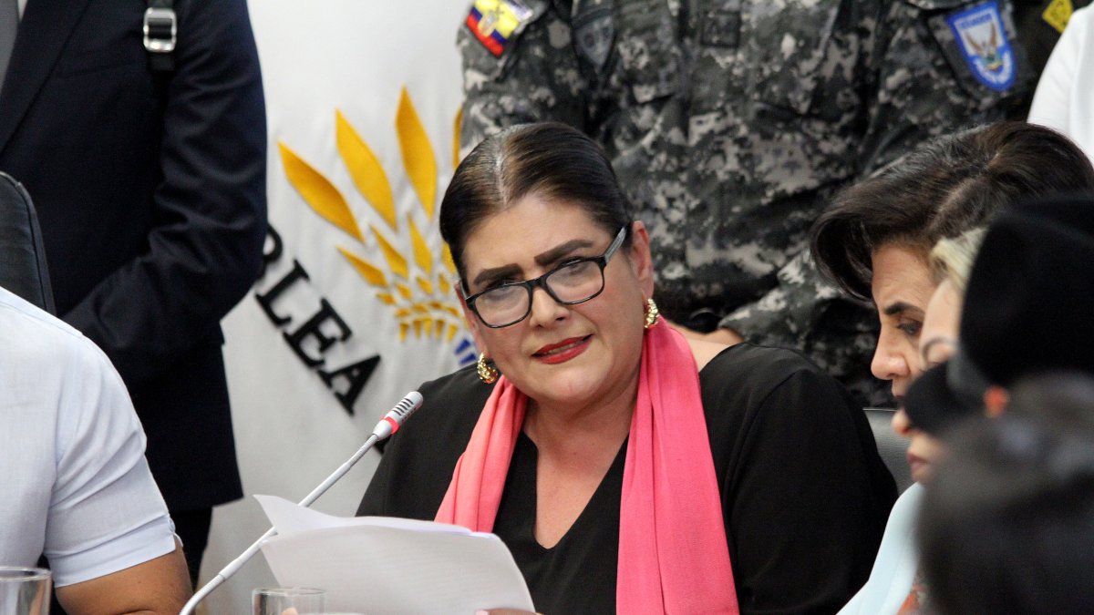 Mónica Palencia durante una comparecencia en la Asamblea Nacional.