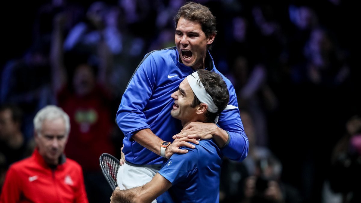 Rafael Nadal y Roger Federer en uno de los últimos torneo en los que coincidieron en 2017.