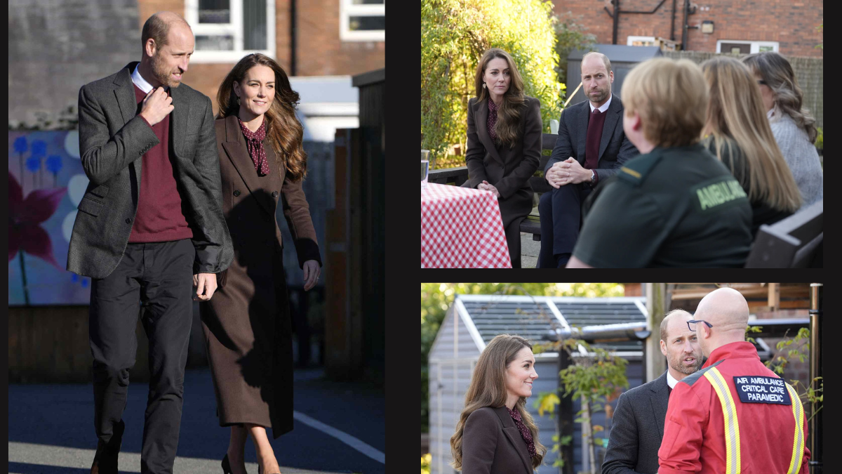 Los príncipes de Gales saludaron también a quienes atendieron la emergencia y dijeron que se trata de 