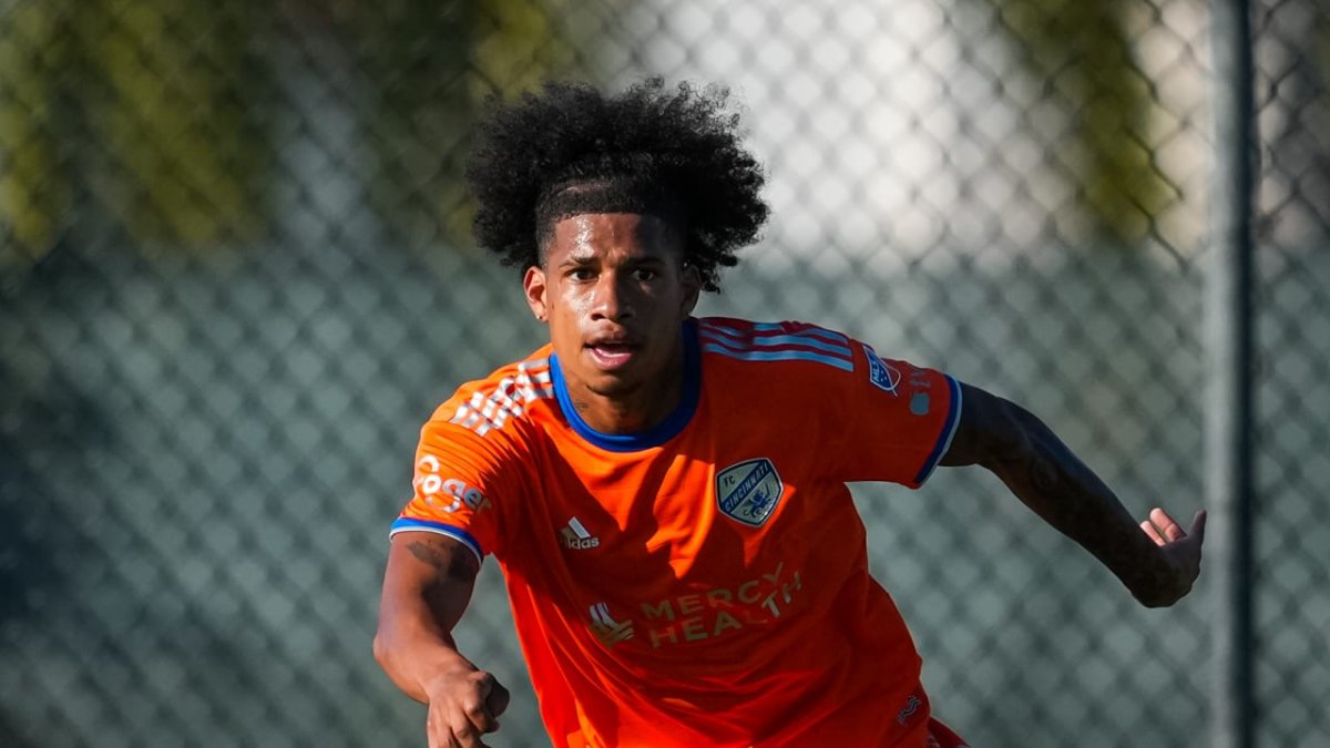 Marco Angulo cuando defendía al Cincinatti de la MLS de Estados Unidos.