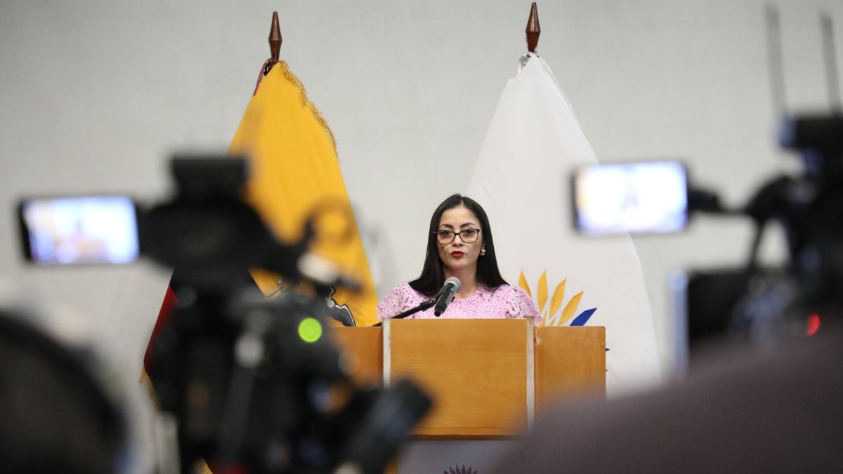 La presidenta de la Asamblea Nacional, Viviana Veloz.
