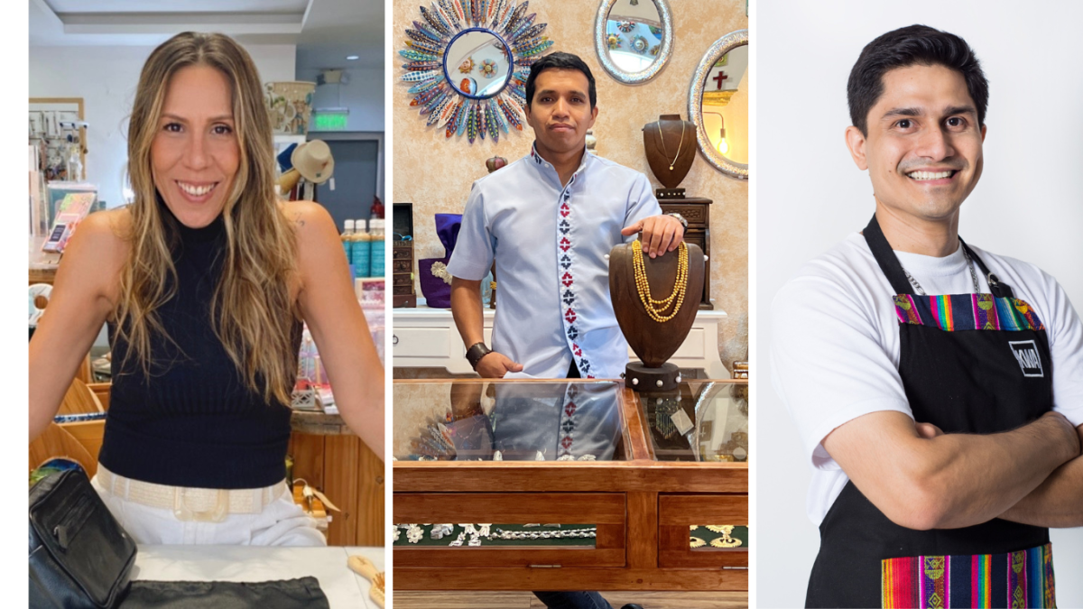 Daniela, Marco y Víctor proyectan lo mejor del Ecuador a sus clientes