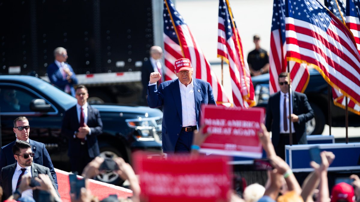 Campaña. El candidato a la presidencia de Estados Unidos, Donald Trump, en una campaña política.