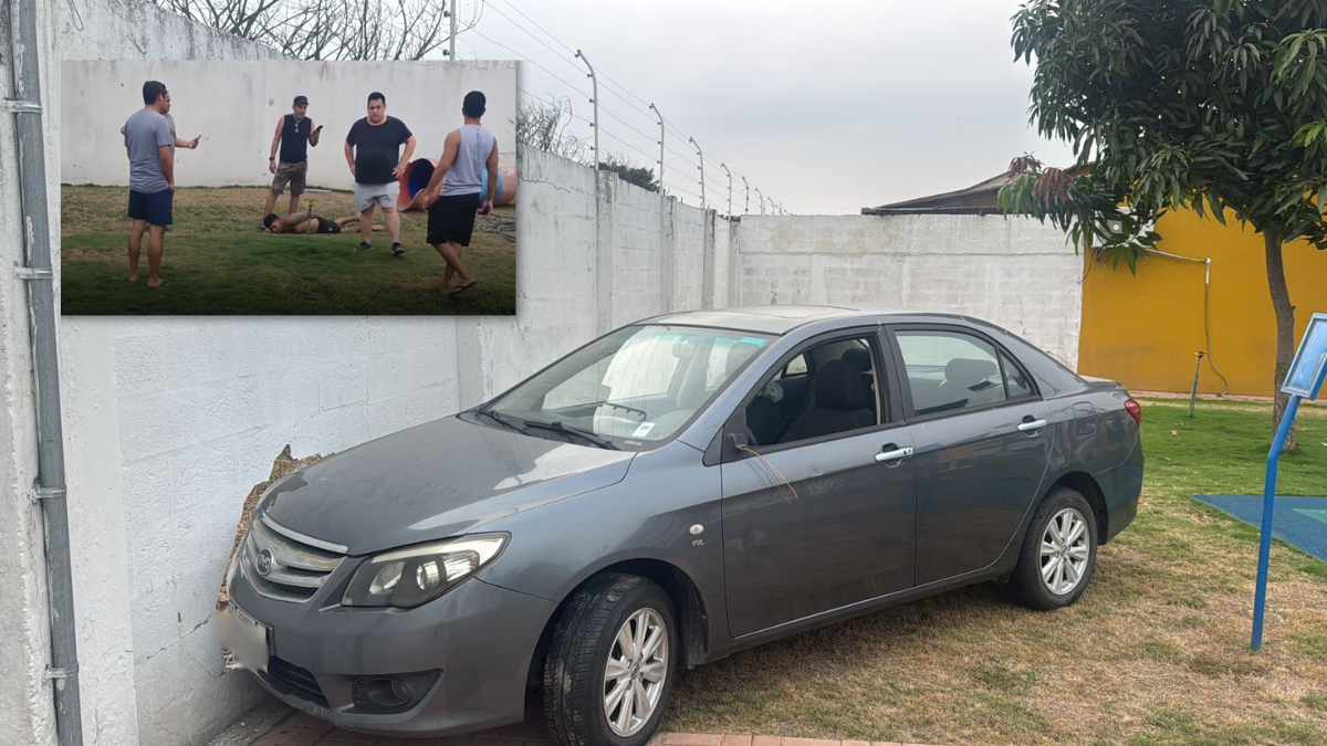 El ladrón fue castigado por los vecinos hasta que llegó la Policía.