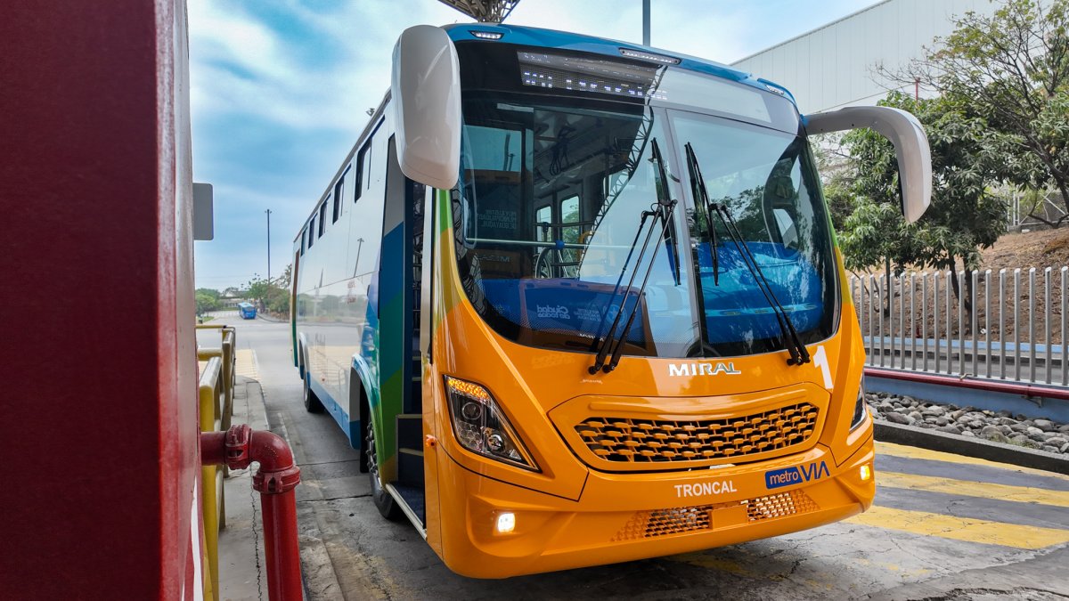 El color de las unidades varía según su ruta.