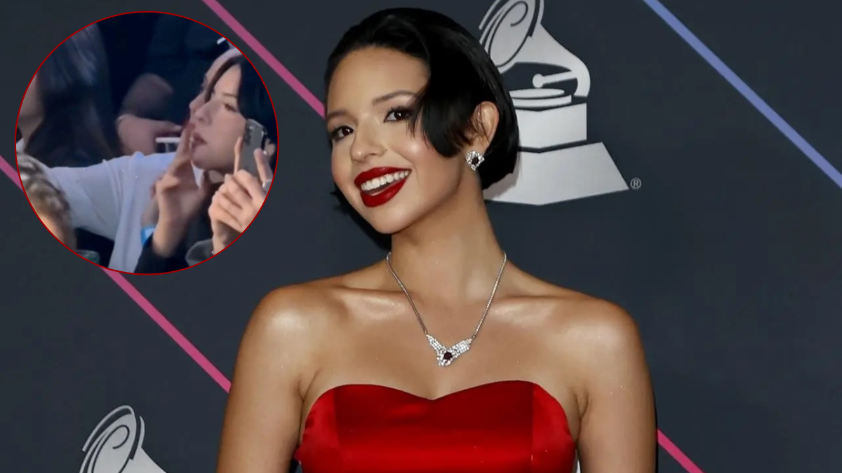 En un video viral se observa a Ángela Aguilar sosteniendo un cigarrillo en el concierto de Christian Nodal