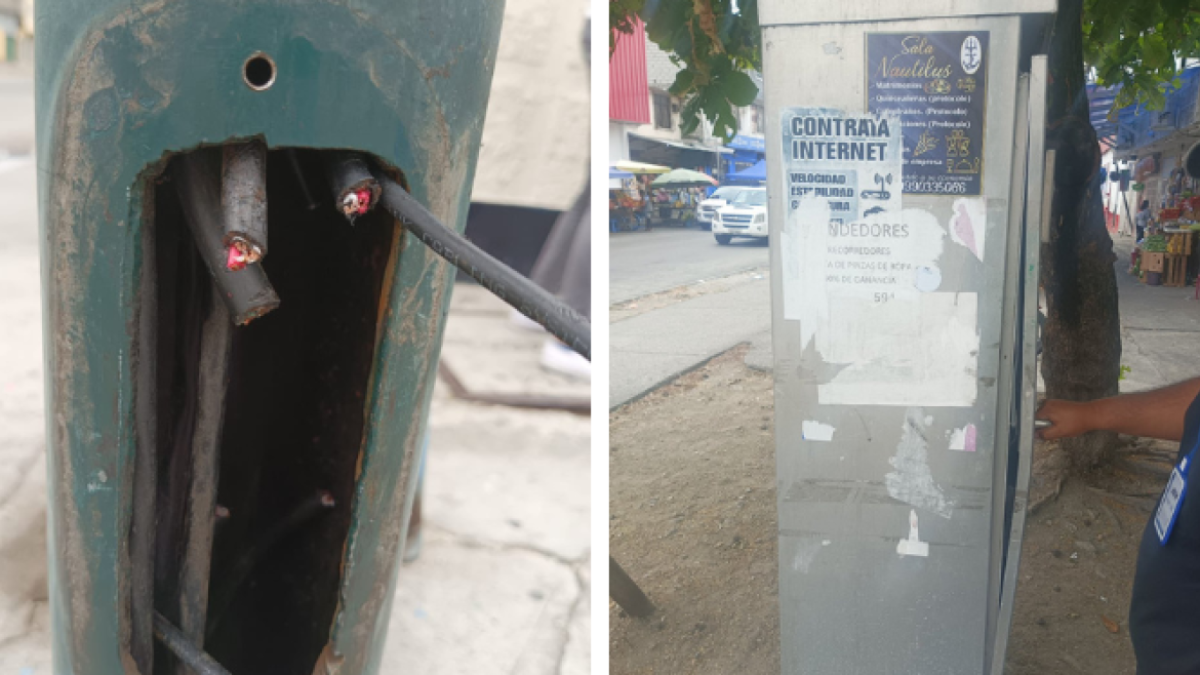 Varias intersecciones semafóricas han sido vandalizadas en Guayaquil en el último mes, según denunciaron las autoridades.