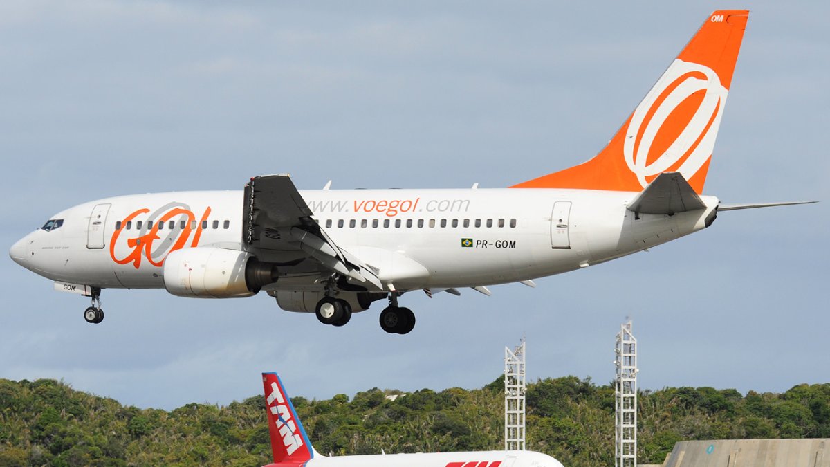Aerolínea. Una de los aviones de la empresa Gol.