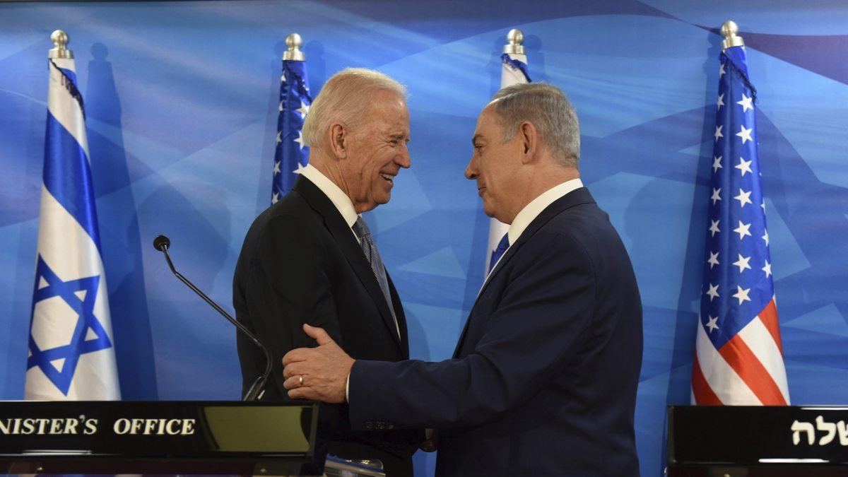 El presidente de Estados Unidos, Joe Biden, junto al primer ministro de Israel, Benjamín Netanyahu.