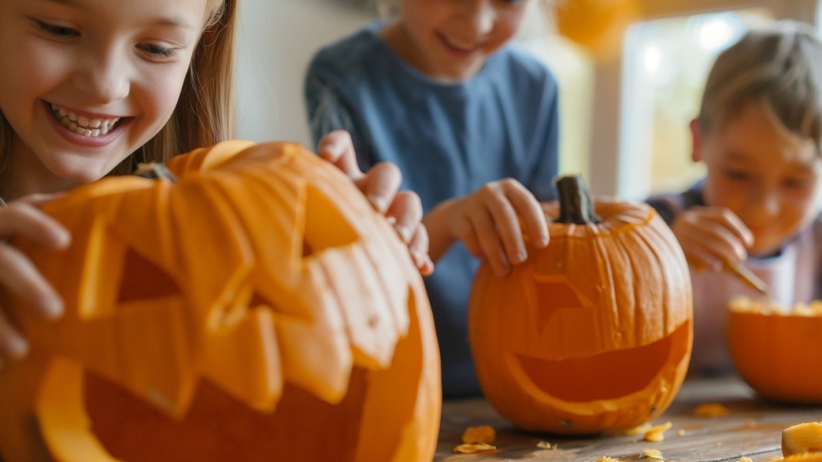 Calabazas. Son figuras que se arman en familia.