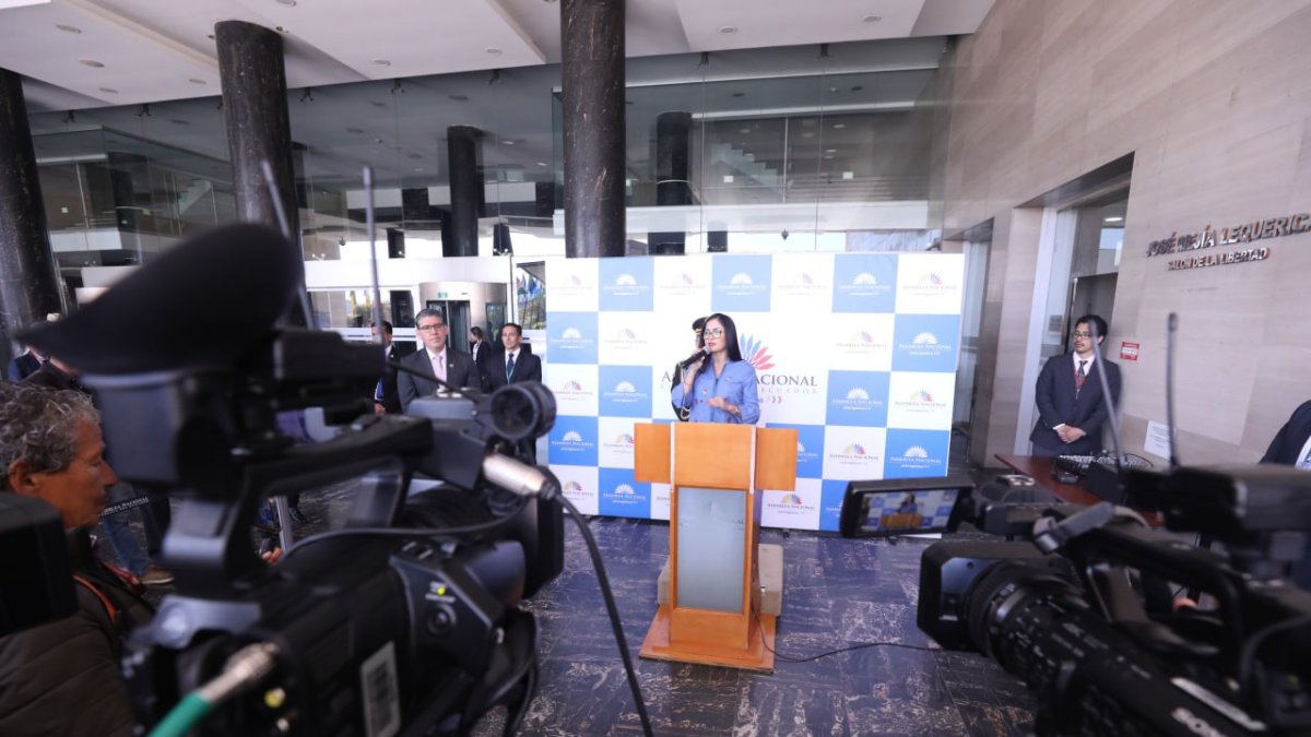 La presidenta de la Asamblea, Viviana Veloz, durante la presentación de su informe este 22 de octubre de 2024.