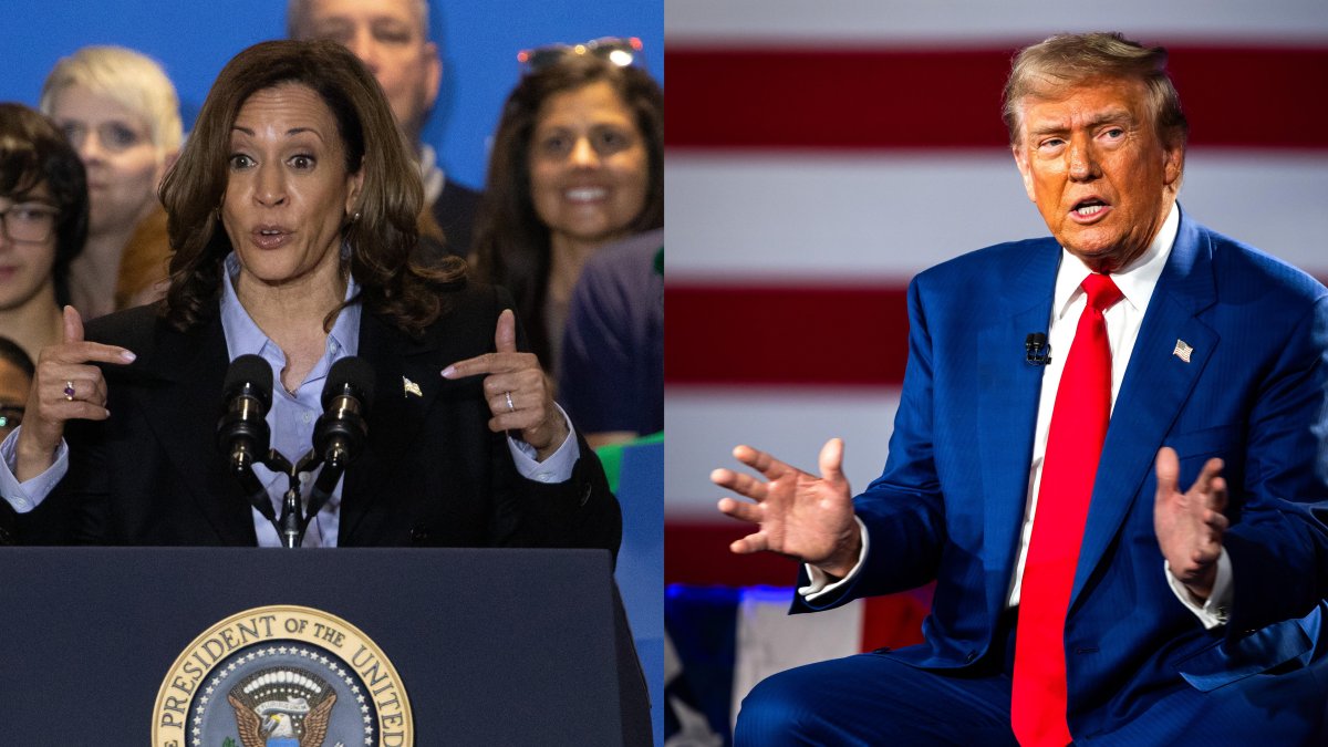 La vicepresidenta y candidata demócrata a la Casa Blanca, Kamala Harris, y su rival republicano, el expresidente Donald Trump.