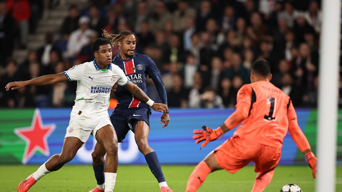 PSG jugado ante el PSV de Países Bajos por la Champions.