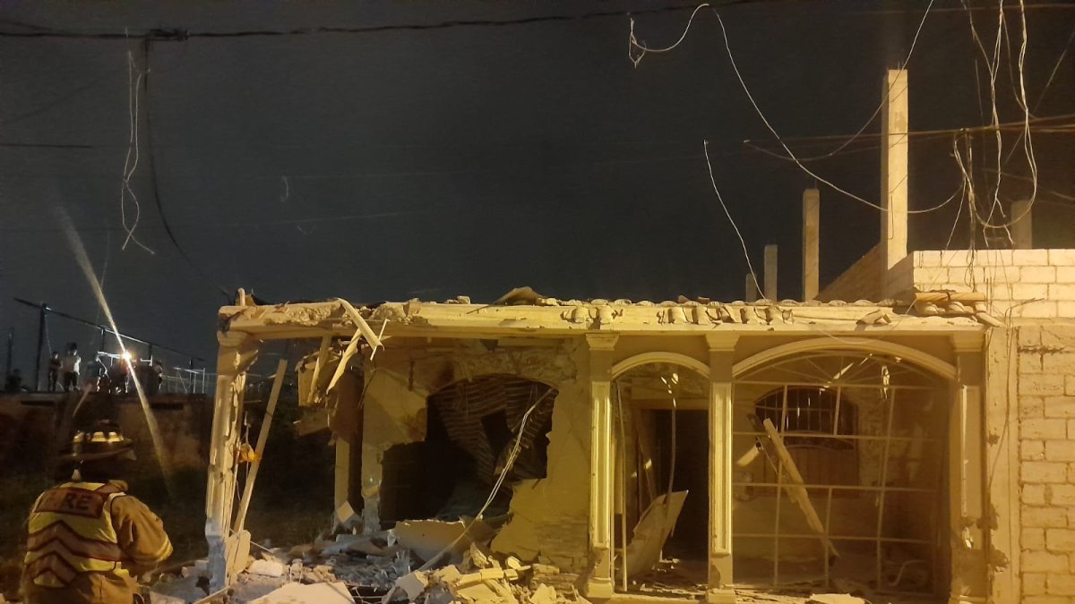 Una de las viviendas afectadas por las explosiones en Machala.
