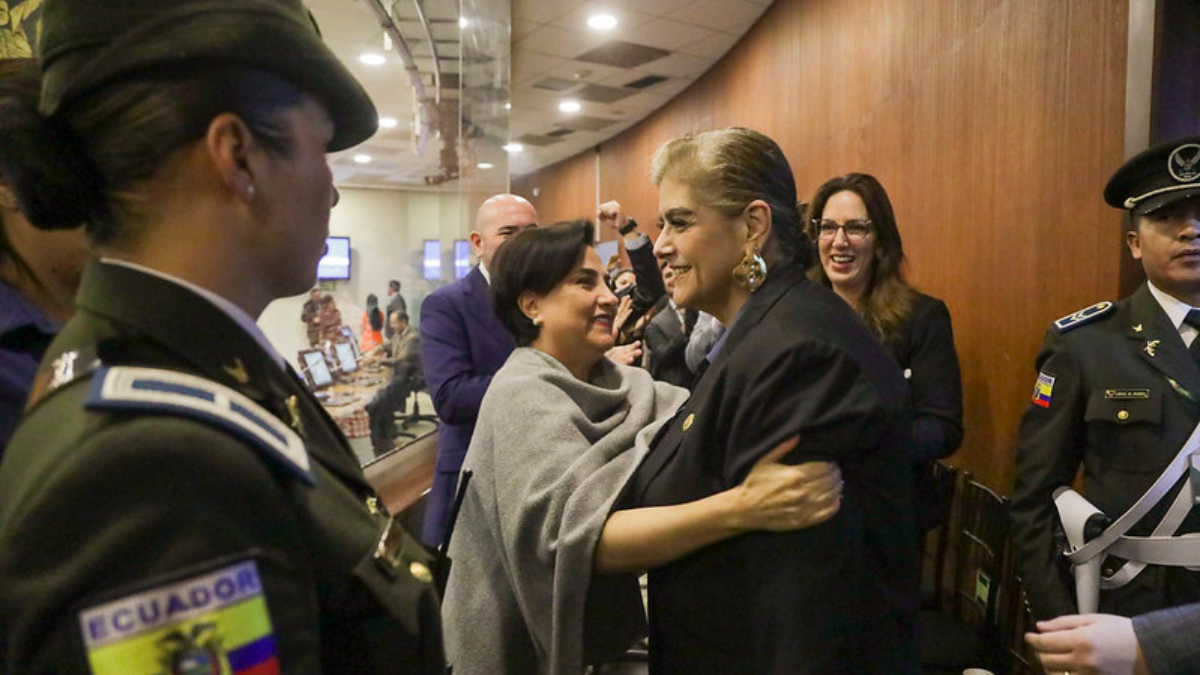 Mónica Palencia en la Asamblea Nacional para su juicio político.