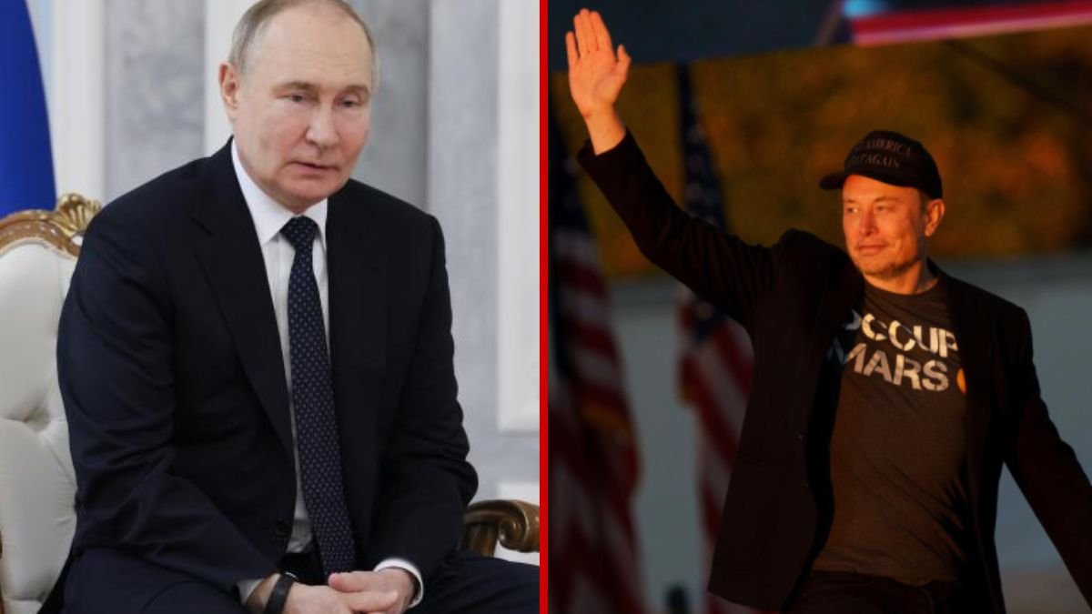 Vladimir Putin y Elon Musk.