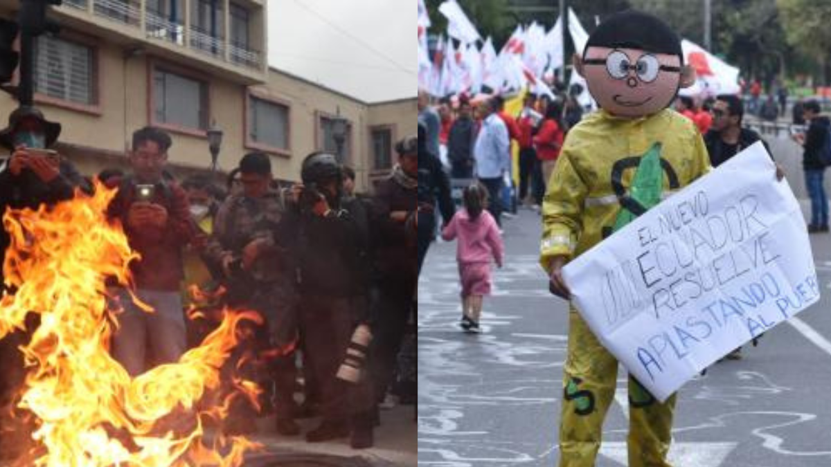 El último paro nacional contra el gobierno de Daniel Noboa se efectuó en julio de 2024, ante el aumento de combustibles.