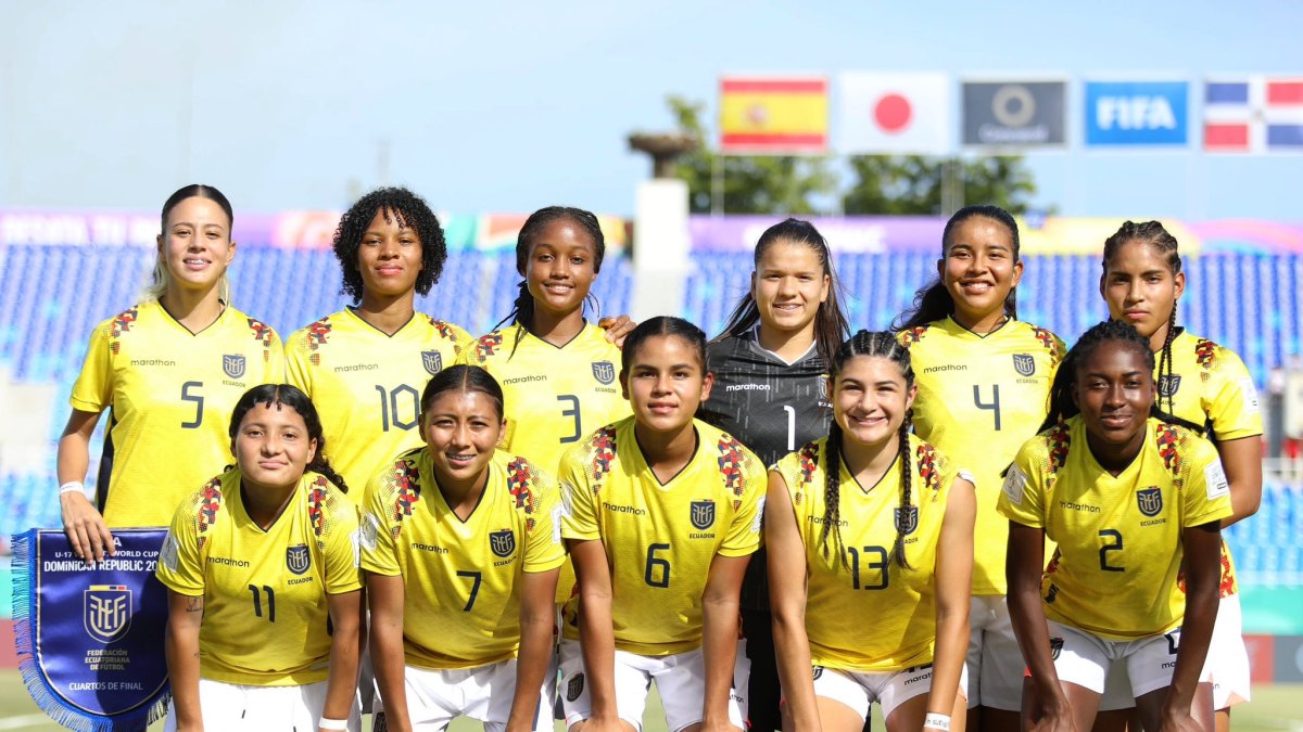 Ecuador sub 17 que juega ante España.