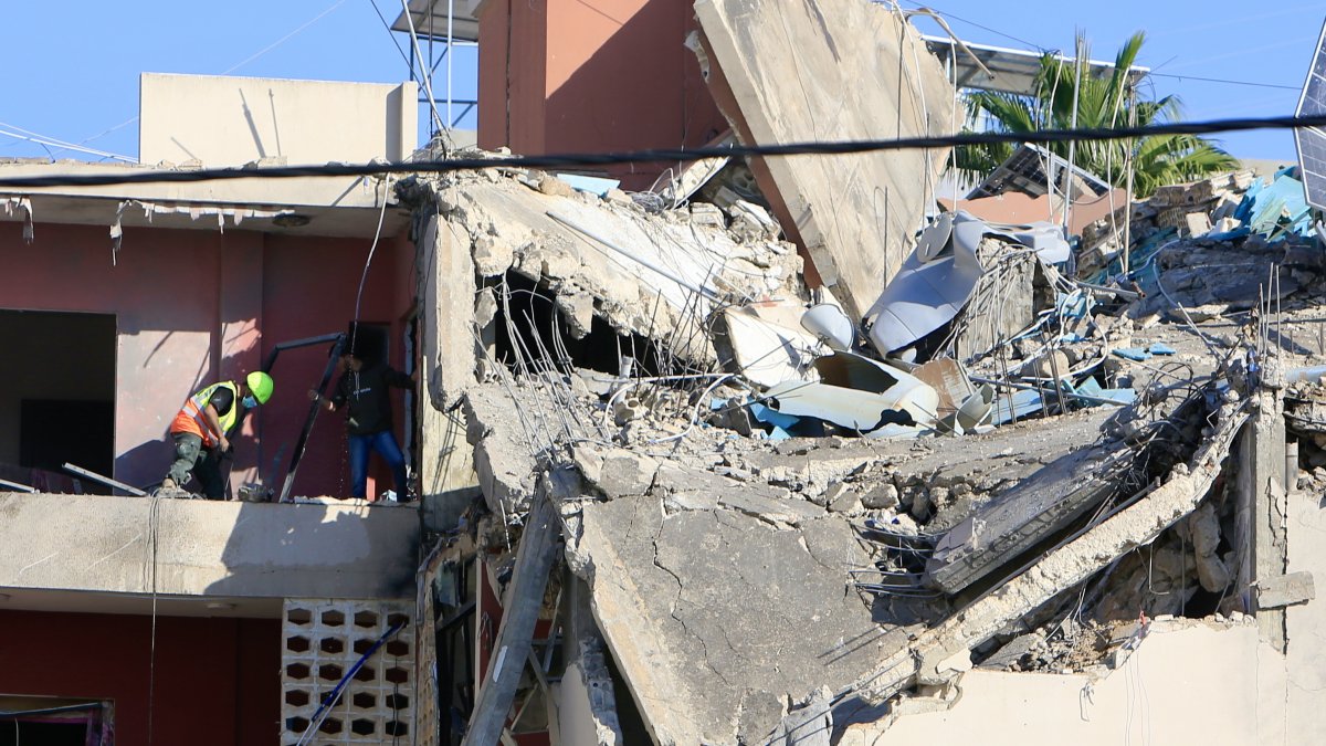 Edificio bombardeado en Sidón.