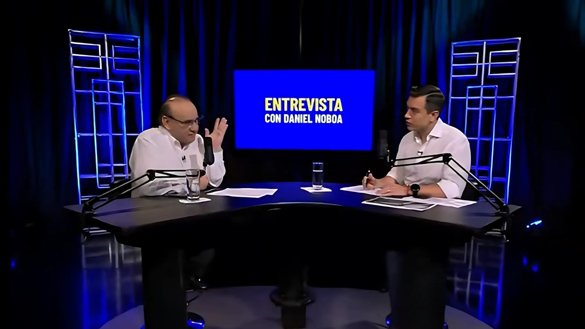 Daniel Noboa en entrevista con TC Televisión.
