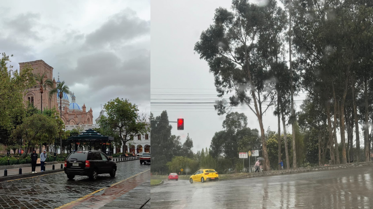 A través de redes sociales, se han reportado lluvias en varios sectores de Cuenca