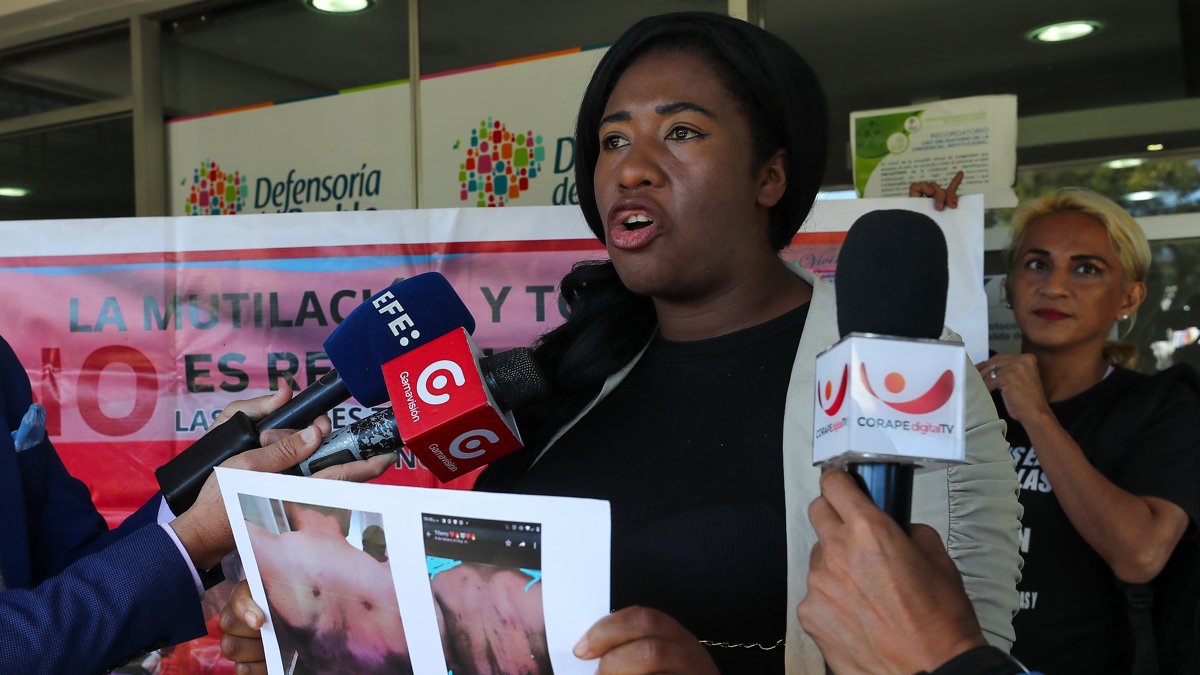 Fotografía de archivo de Gabriela Anangonó, del colectivo de familiares de personas presas en Ecuador.