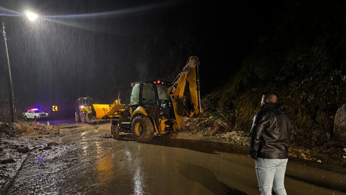 Suspensión. El paso de Baños a Puyo se encuentra restringido por los derrumbes que ocasionaron las lluvias.