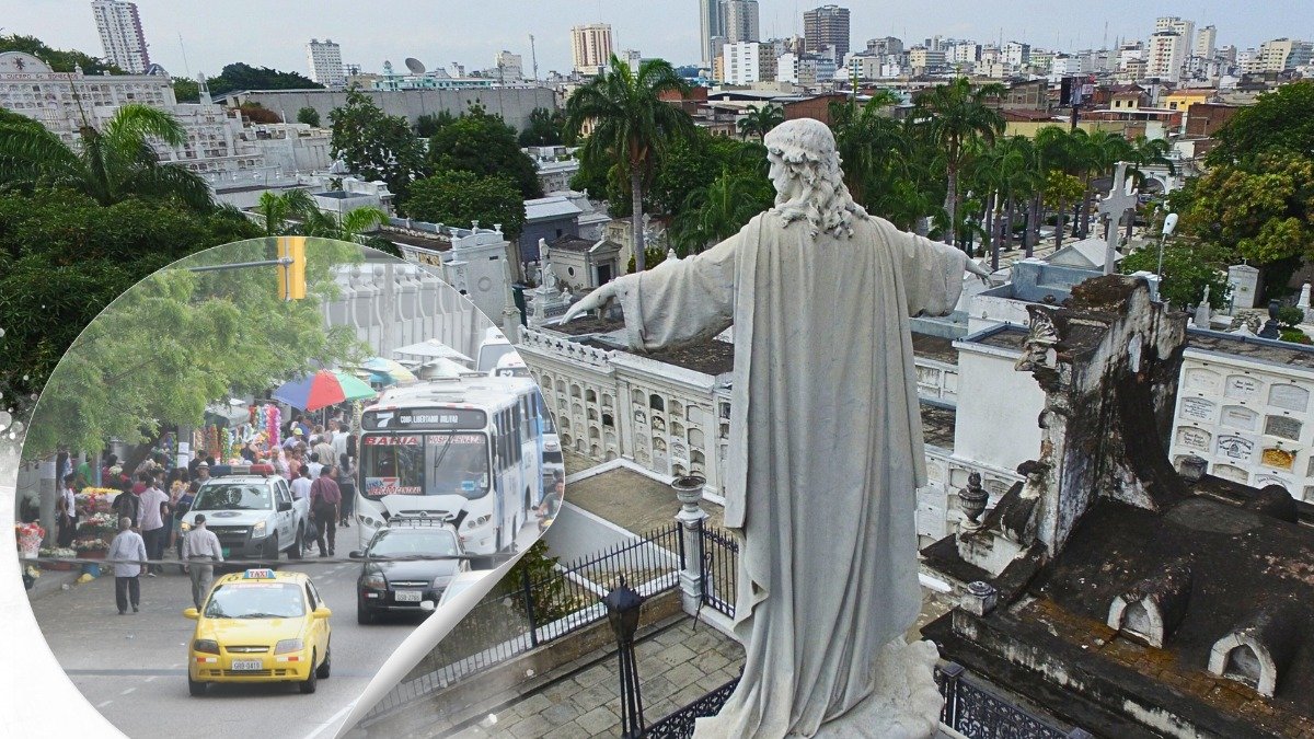 Durante el feriado, las zonas cercanas al cementerio se suelen colapsar