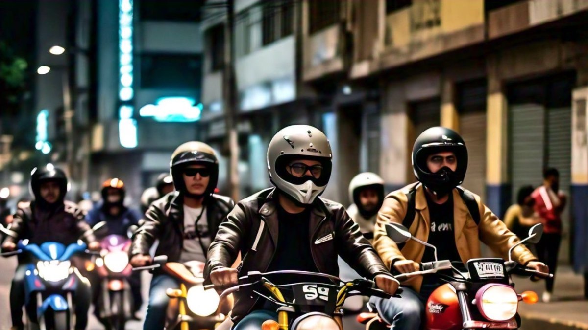 Imagen referencial de motociclistas.