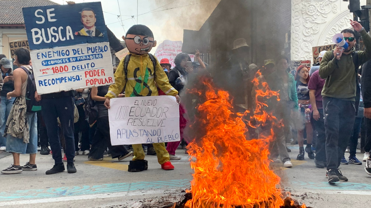 Ciudadanos reflejan el malestar de las políticas adoptadas por el gobierno de Daniel Noboa, en especial por la crisis energética.