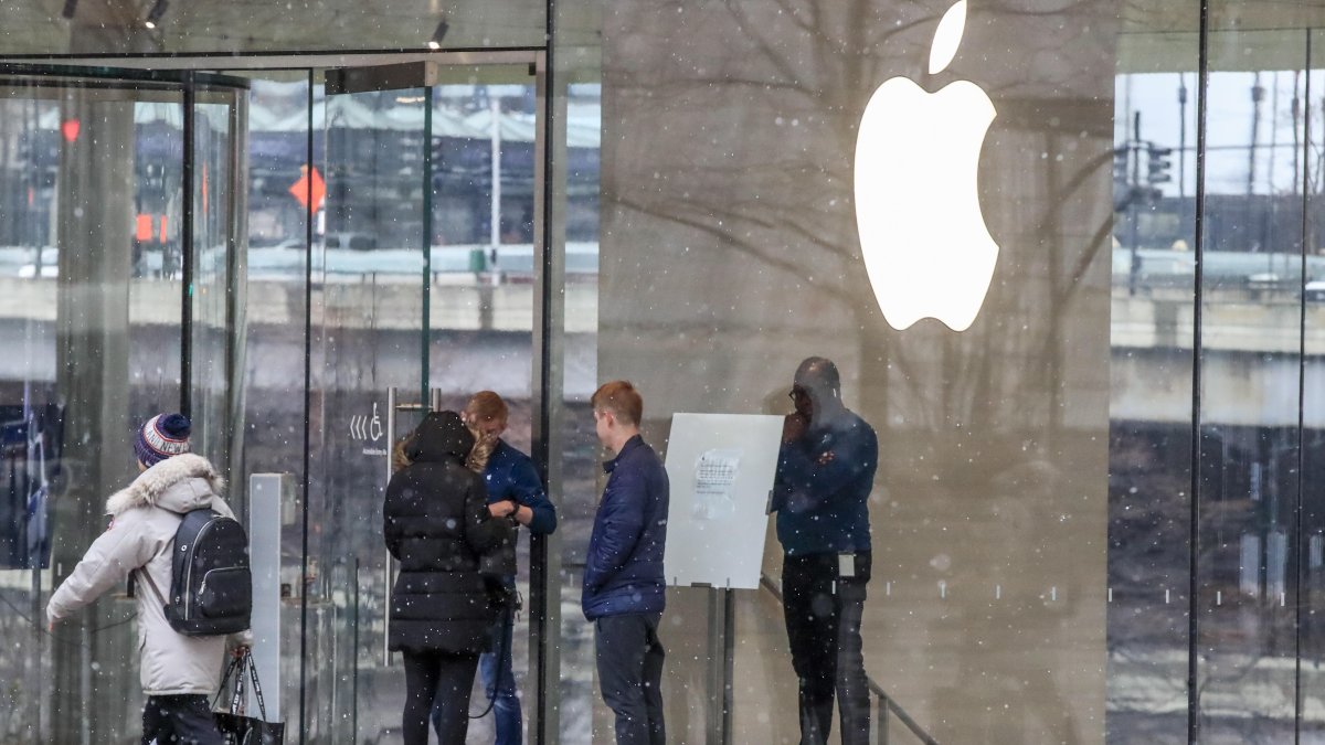 Almacén. Una tienda Apple en Chicago, Illinois, EE. UU.
